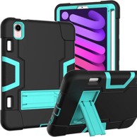 NIKCORP Oklopna maska za iPad Mini 6 8,3" s postoljem i držačem za olovku trodijelna, crna